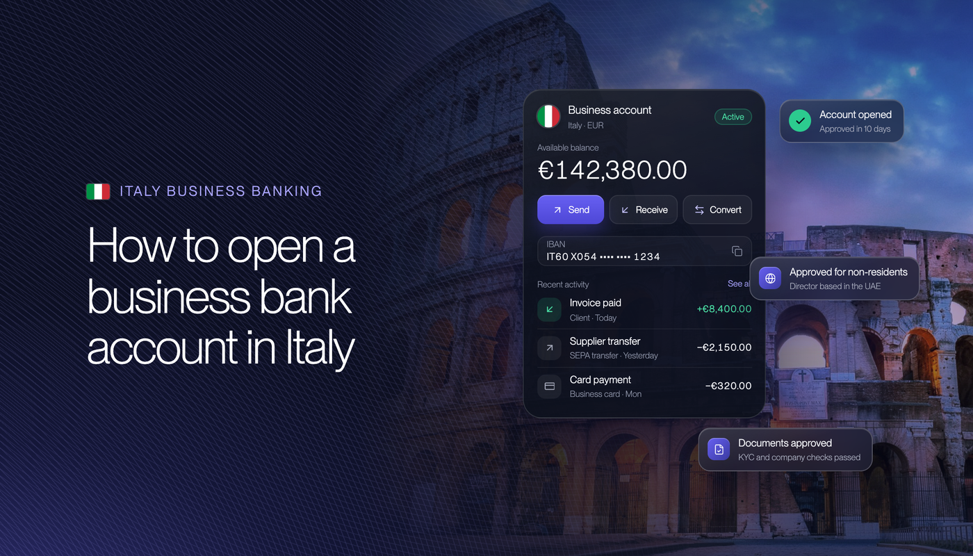 How to Open a Business Bank Account in Italy in 2026
