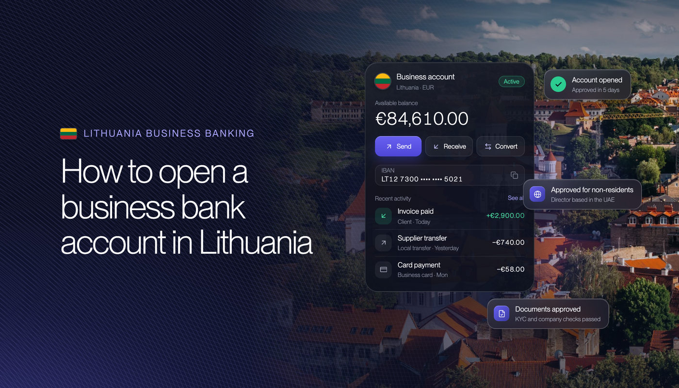 How to Open a Business Bank Account in Lithuania in 2026