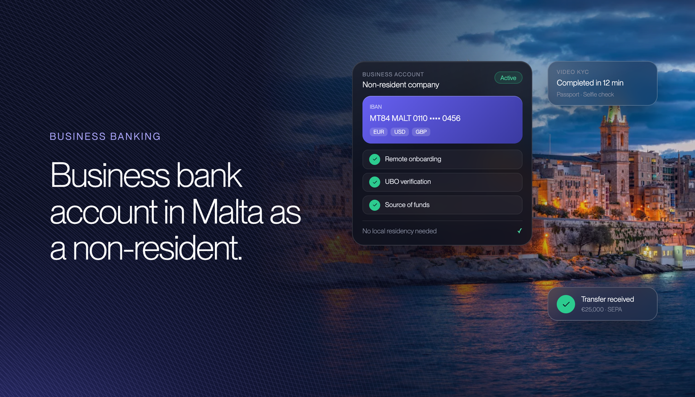 Open a Business Bank Account in Malta as a Non-Resident in 2026