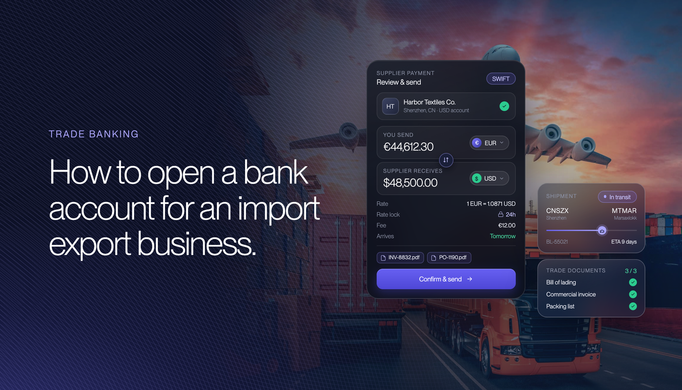 How to Open a Bank Account for an Import Export Business in 2026