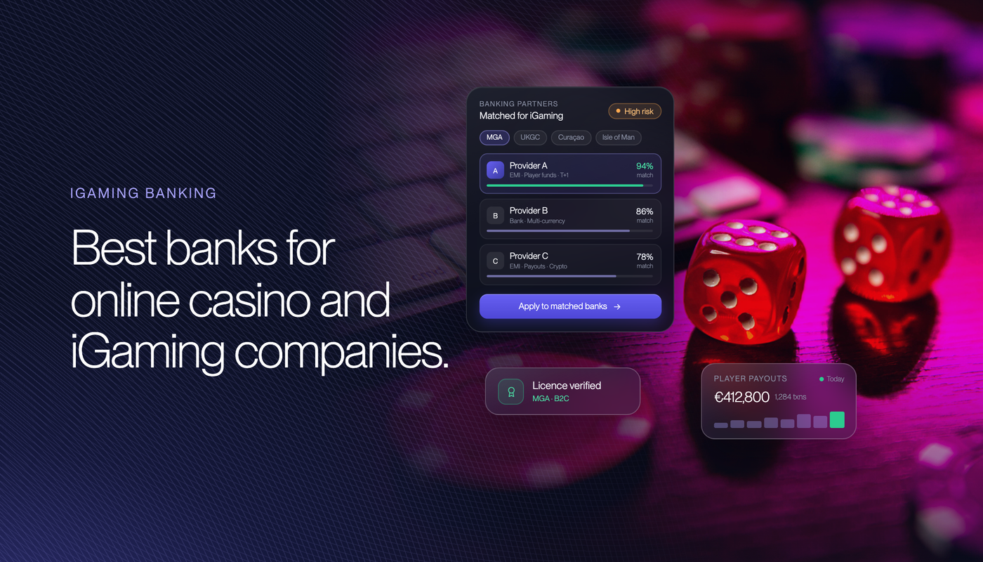 Best Banks for Online Casino and iGaming Companies in 2026