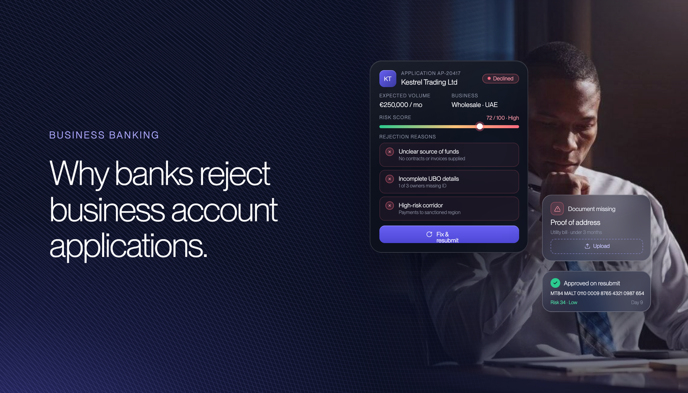 Why Banks Reject Business Account Applications in 2026