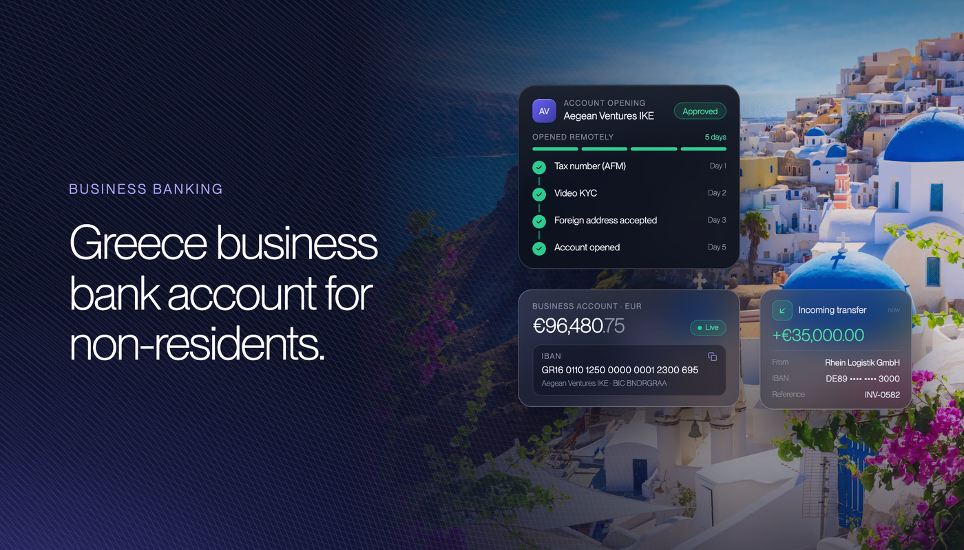 Greece Business Bank Account for Non-Residents in 2026